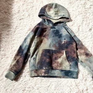 Abercrombie & Fitch Tie Dye Preppy Dark Grunge Punk Cozy Lounge Kids Hoodie
